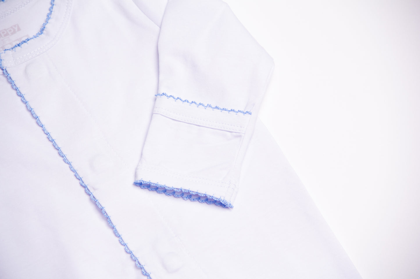 Pijama Blanca con Celeste