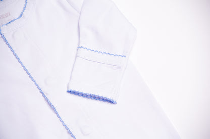 Pijama Blanca con Celeste