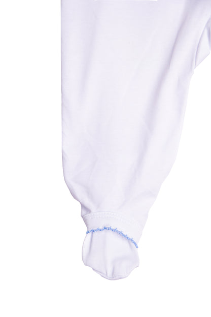Pijama Blanca con Celeste