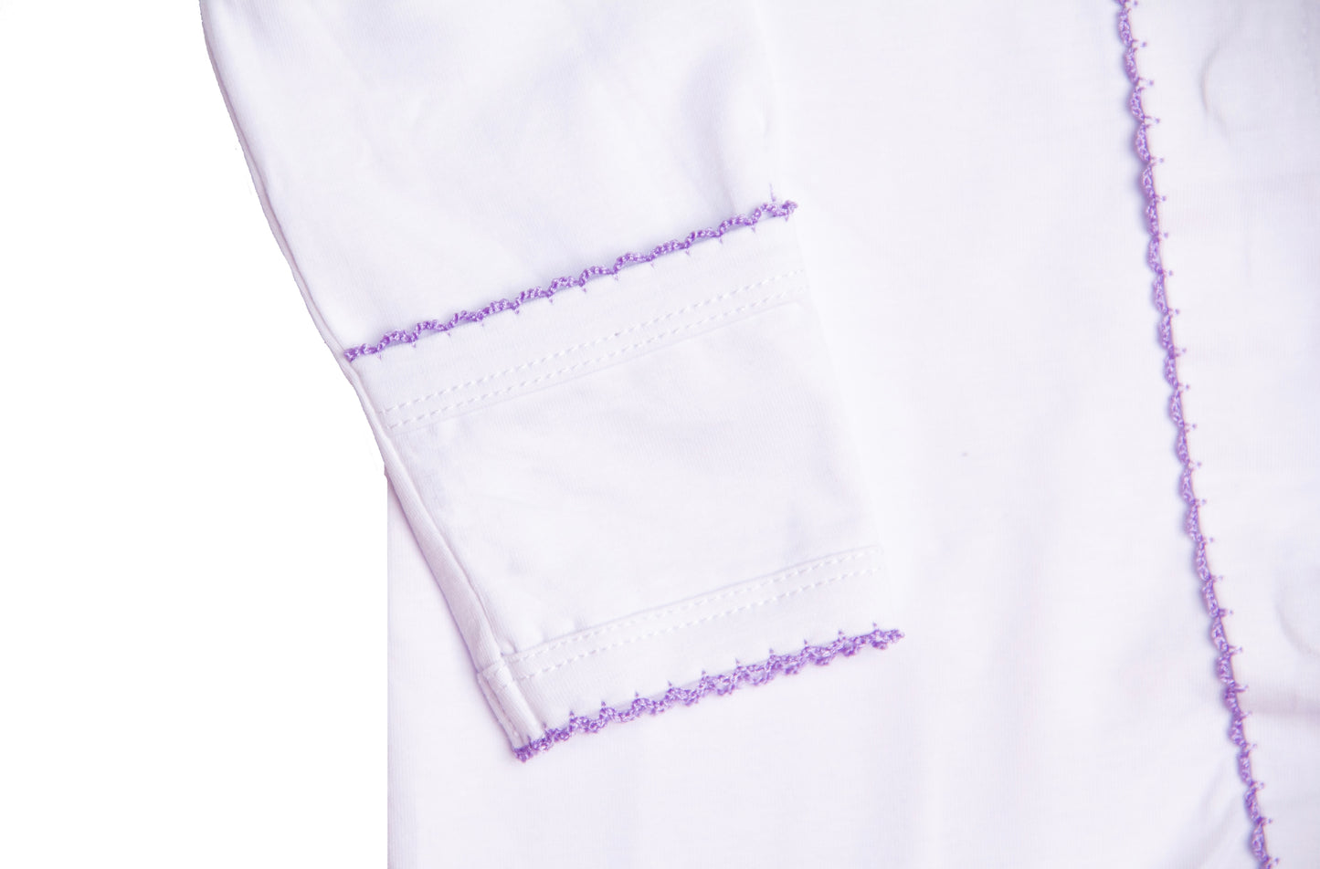 Pijama Blanca con Lila