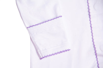 Pijama Blanca con Lila