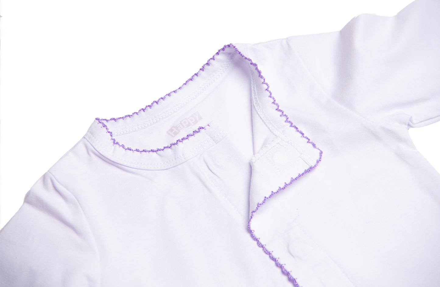 Pijama Blanca con Lila