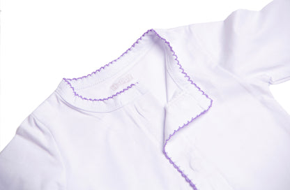 Pijama Blanca con Lila