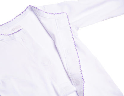 Pijama Blanca con Lila