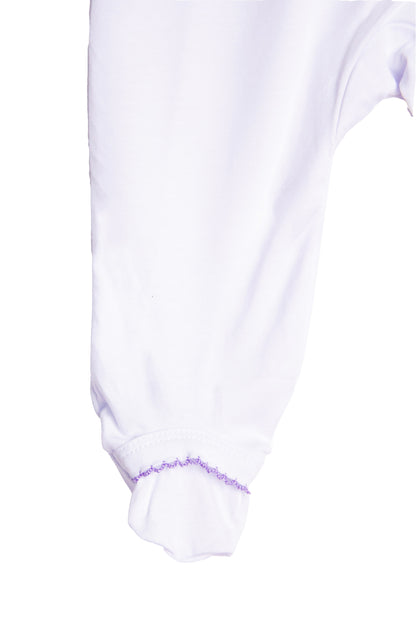 Pijama Blanca con Lila